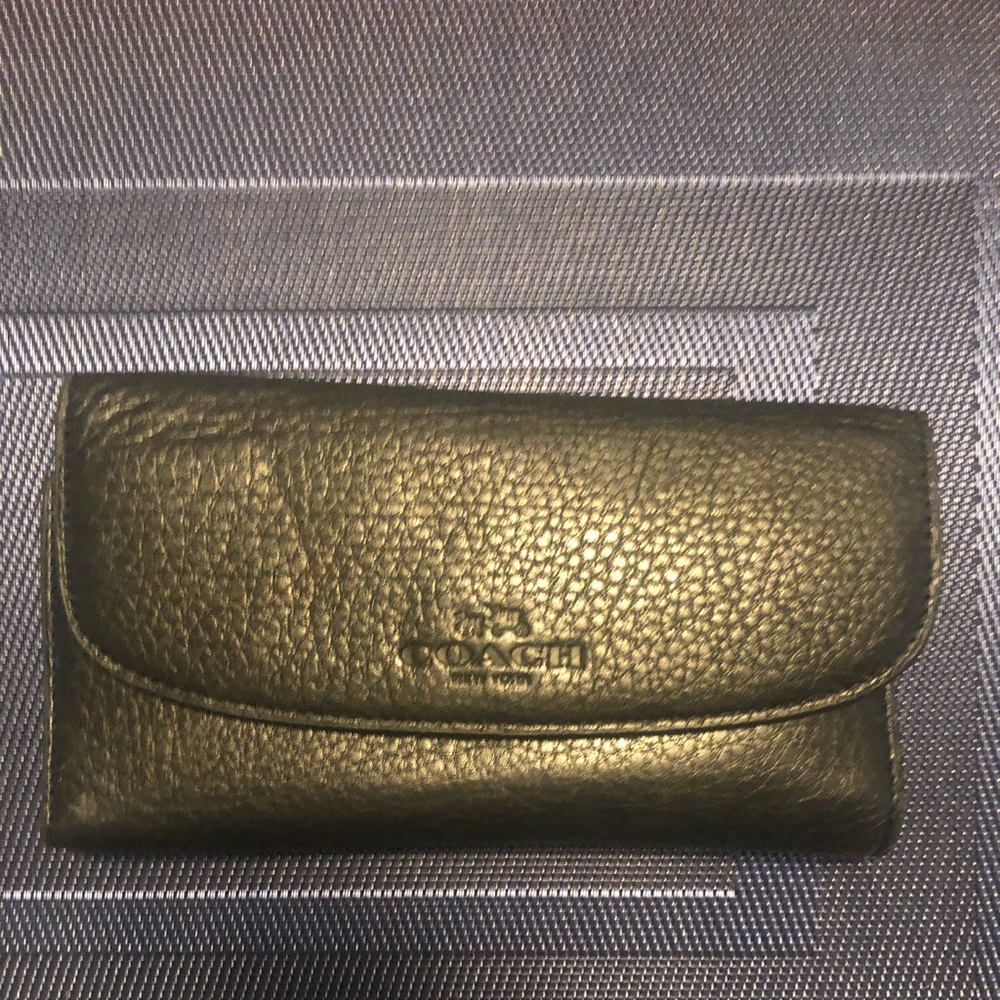 Black leather Coach Wallet